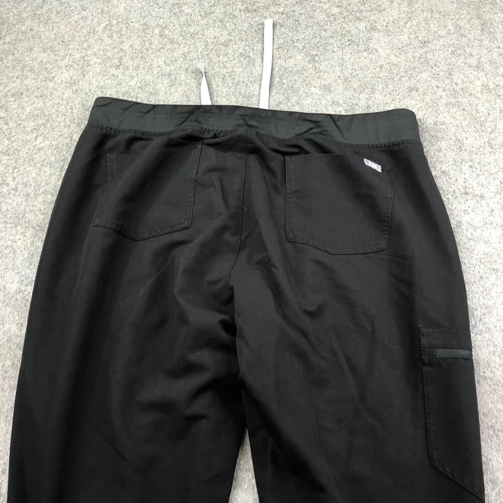 FIGS Technical Collection Jogger Pants Mens XL Black Scrub Elastic Waist Pockets